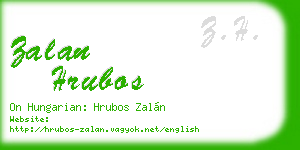 zalan hrubos business card